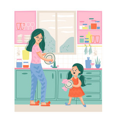 Mother Daughter Kitchen Composition