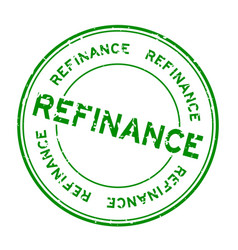 Grunge Green Refinance Word Round Rubber Seal