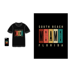 South Beach Miami Floridat-shirt Mockup Typography