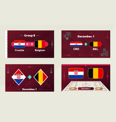 Croatia Vs Belgium Football 2022 Group E World