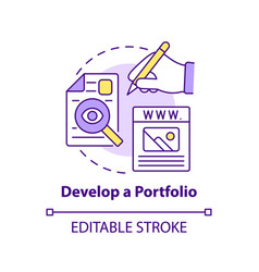 Develop Portfolio Concept Icon