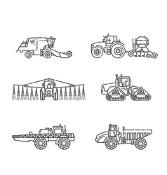 Agricultural Machines Industrial Machinery Icons