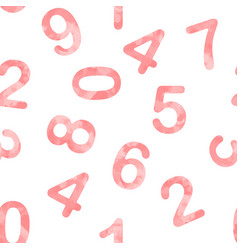 Numbers Concept Seamless Pattern