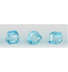 3d Water Ice Cube Piece Isolated Realistic