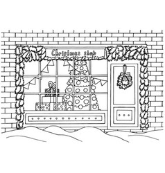 Christmas Shop Coloring Page