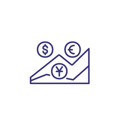 Currency Rate Graph Line Icon