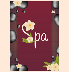 Spa Salon Poster With Stones Thai Massage Wood