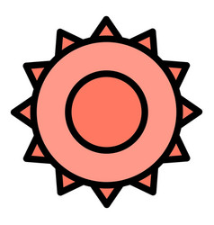 Summer Sun Icon Flat