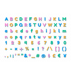 Alphabet And Sign Set Font