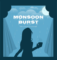 Banner Design Of Monsoon Burst