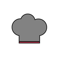 Chef Hat Icon On White