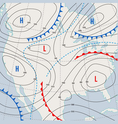 Weather Forecast Meteorology Isobar Usa Map