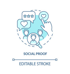 Social Proof Blue Concept Icon