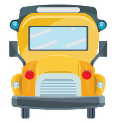 Yellow School Bus On A White Background