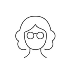 Elderly Woman Line Outline Icon