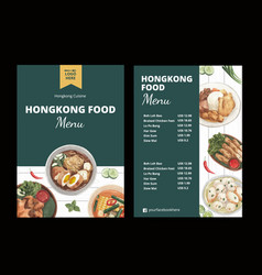 Menu Template With Hong Kong Food