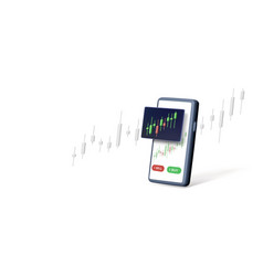 Mobile Phone With Stock Exchange Trade App