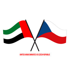 United Arab Emirates And Czech Republic Flags