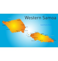 Western Samoa Map