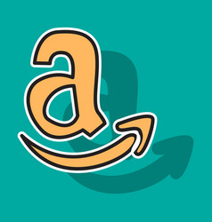 Amazon Online Shop Smile Store Icon Concept