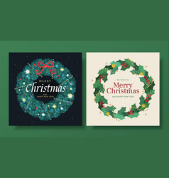 Christmas Wreath Card Set