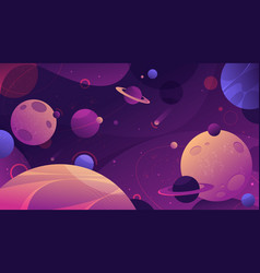 Outer Space With Planets Background Planet