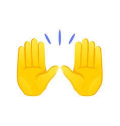 Raising Yellow Hands Icon