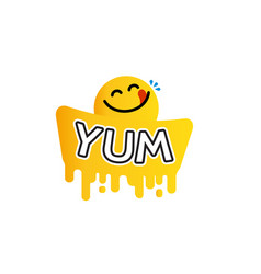 Yummy Face Happy Smile Cartoon Line