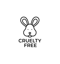 Cruelty Free Line Art Icon Design Template