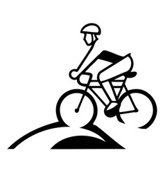 Cyclist Logo Design Template Cyclist Riding On