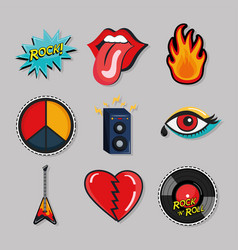 Nine Rock And Roll Stickers