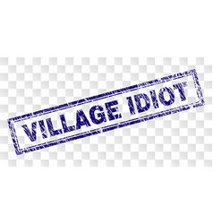 Grunge Village Idiot Rectangle Stamp