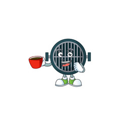 A Mascot Design Grill Drinking Cup Coffee