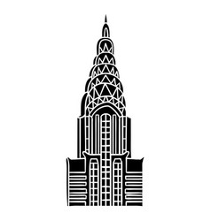 Chrysler Building Art Deco Black