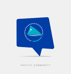 Pacific Community Flag Bubble Chat Icon