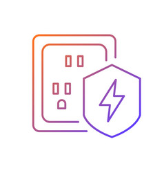 Surge Protection Gradient Linear Icon