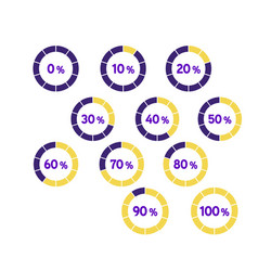 Circle Chart Graph Flat Design Percentage