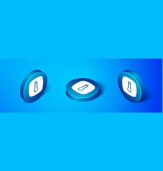 Isometric Thermostat Icon Isolated On Blue