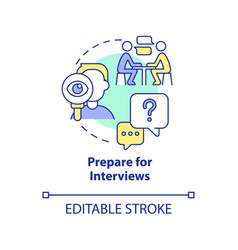 Prepare For Interviews Concept Icon