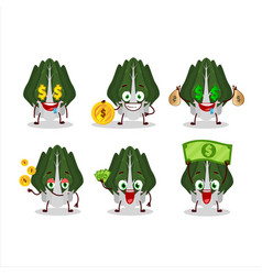 Swiss Chard Cartoon With Cute Emoticon Bring Money