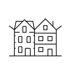 Townhome House Line Icon