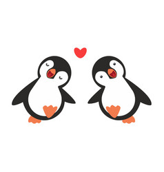 Two Happy Penguin Couple