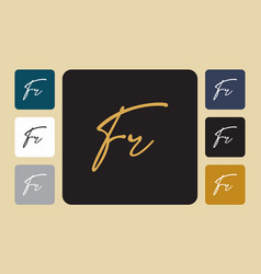 Fr F R Initial Handwriting Initial Handwriting