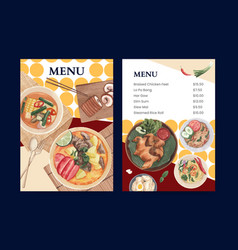 Menu Template With Hong Kong Food