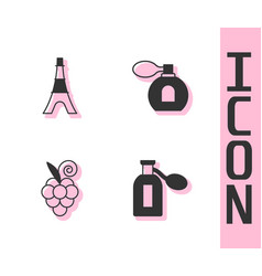 Set Perfume Eiffel Tower Grape Fruit And Icon