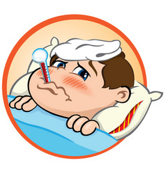 Symptoms Of Fever And Thermometer In Mouth