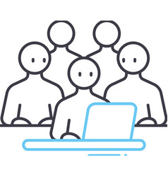 Workgroup People Line Icon Outline Symbol