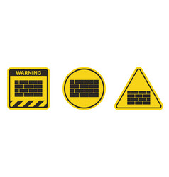 Brick Wall Icon Symbol Sign Isolate On White