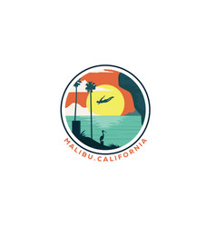 Cliff Diving California Beach Logo Designs