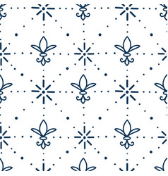 Fleur De Lis Dotted Pattern